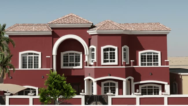 Villa with a tiled roof